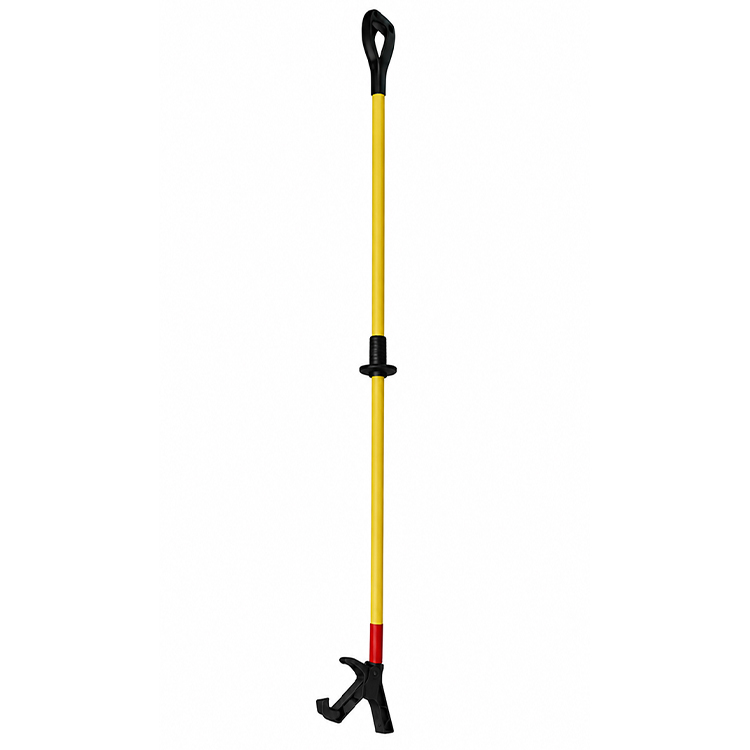 iShieldU Push Pull Stick D Grip, Hands-Free Pinch Point Protection, High-Impact Polypropylene, Yellow