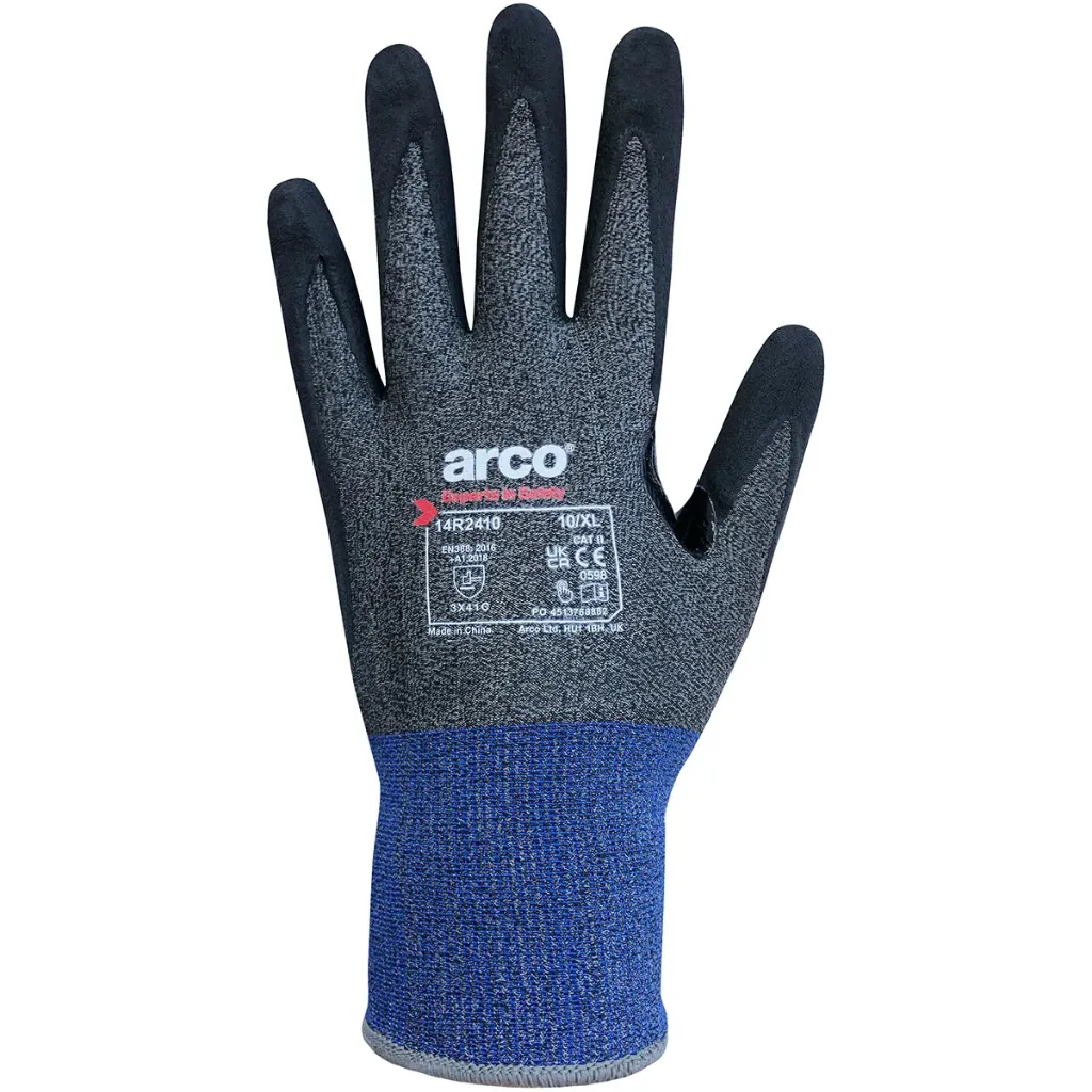 ARCO RESPONSIBLE 21G CUT C MICRO FOAM NITRILE GLOVES 14R2400 (10)