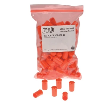 [VCF500OR] VCF50016OR Orange Tube Cap 1/2" (100/Pkg.) VCF50016