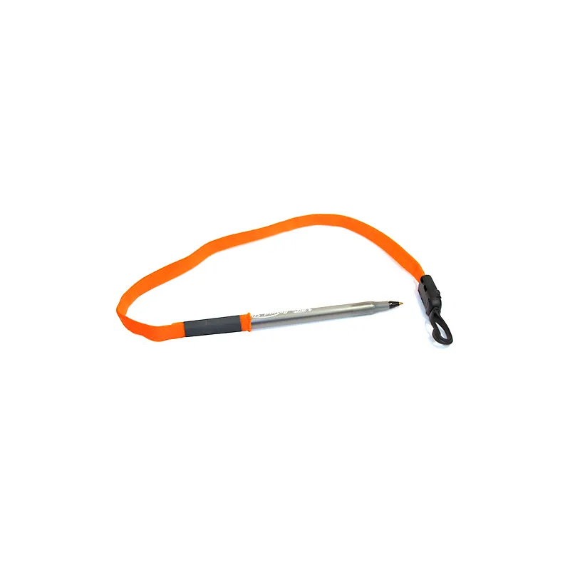[BNCLP1OR] PEN & PENCIL TETHER for binders/clipboards, Heat Shrink Style, Orange (100/PKG)