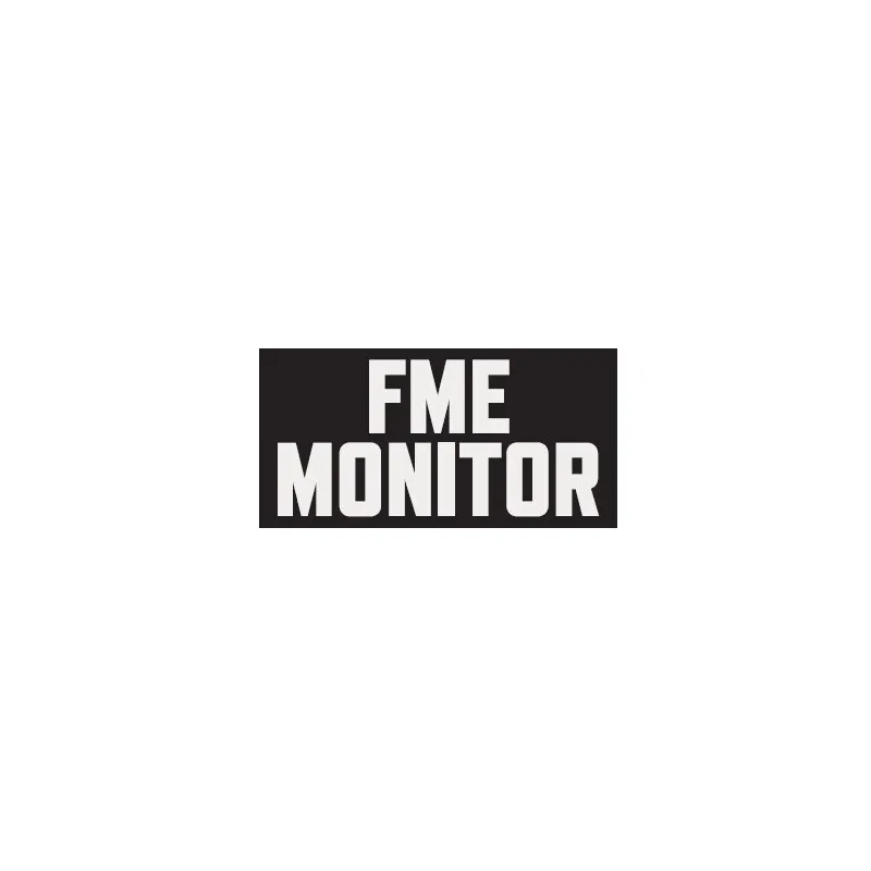 [DCLMONWHT] FME HARD HAT DECALS, FME Monitor, White